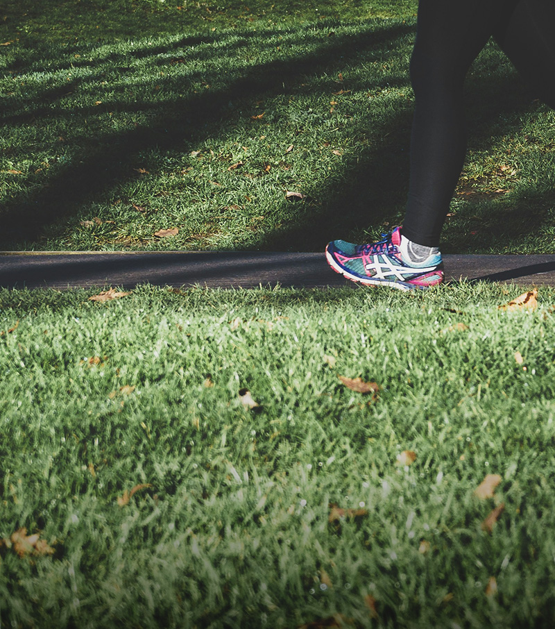 People jogging in a park
